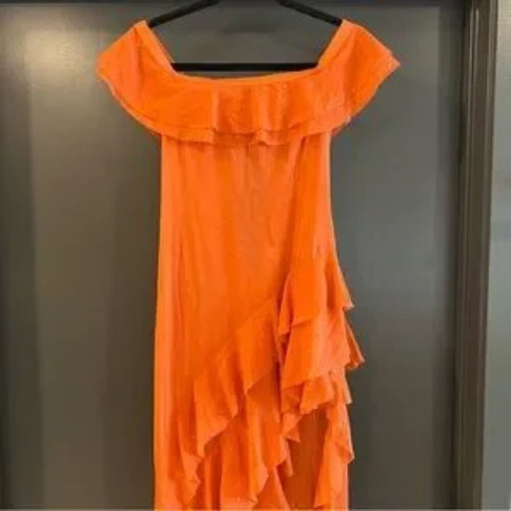 Helsa The Thea Gown in Orange Size Medium NEW! New with tags! - Picture 7 of 16